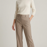 pantalone palazzo gessato EC02902 BEIGE MARICLA 