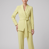 Tailleur sciallato con cintura EC04623 GIALLO MARICLA 