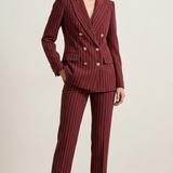 Tailleur Pantalone Gessato Doppiopetto EC14502 BORDO MARICLA 
