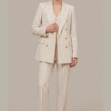 Tailleur Pantalone Gessato Doppiopetto EC14502 BURRO MARICLA 