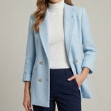 Giacca blazer boucler EC15702 CELESTE MARICLA 