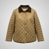 Giacca trapunta con collo in velluto EC2467 BEIGE MARICLA 