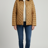 Giacca trapunta con collo in velluto EC2467 BEIGE MARICLA 