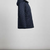 Giaccone trapuntato con cappuccio EC2508 BLU MARICLA 