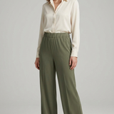 pantalone palazzo punto milano viscosa FFLORENZA MILITARE MARICLA 