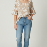 Blusa a Fiori GR1958 SABBIA MARICLA 