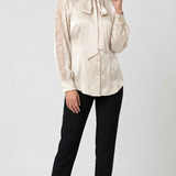 camicia con pizzo manica LIB26152 PANNA MARICLA 