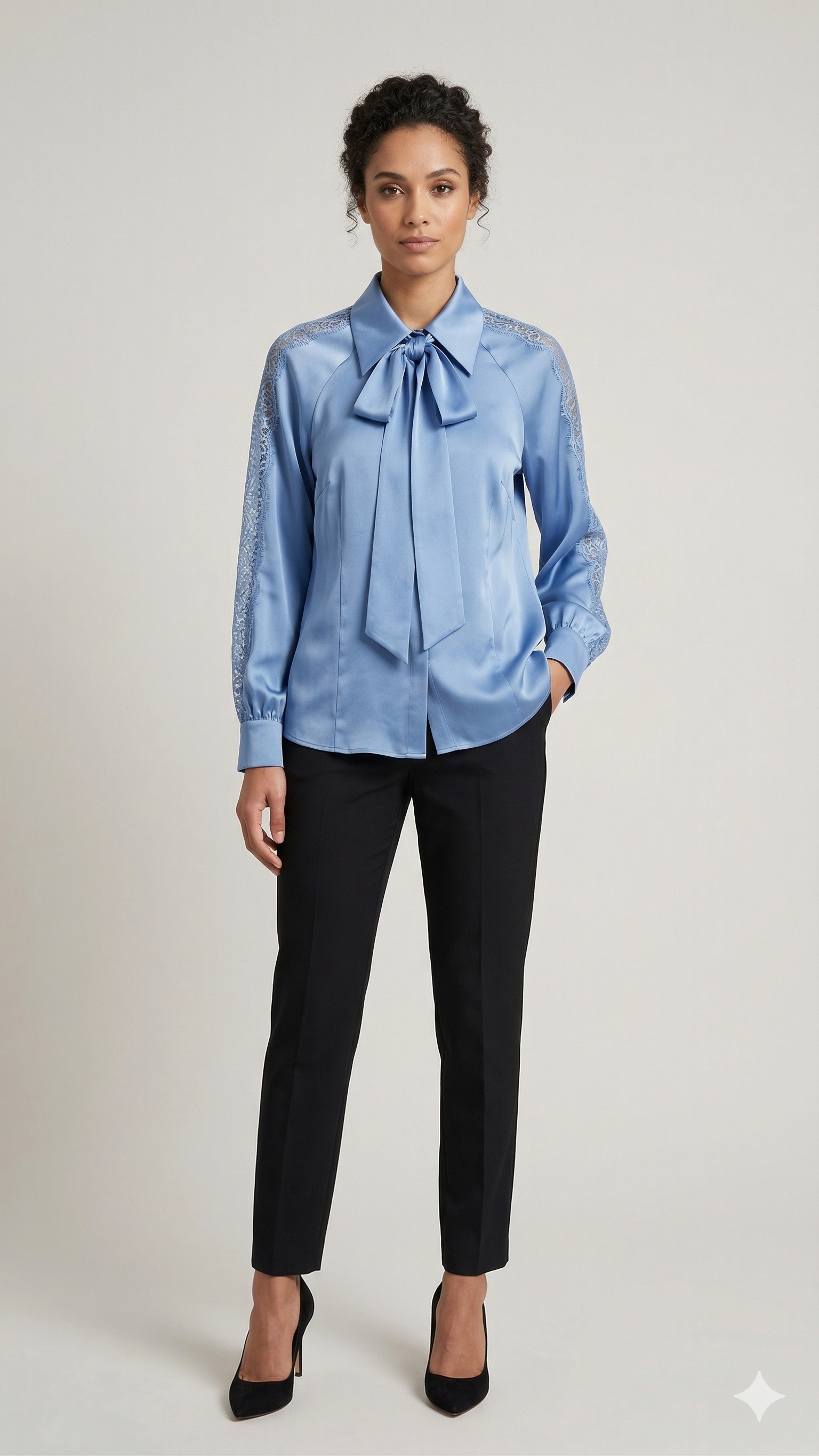 camicia con pizzo manica LIB26152 POLVERE MARICLA 