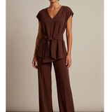 completo con casacca lino LIB26353 MORO MARICLA 