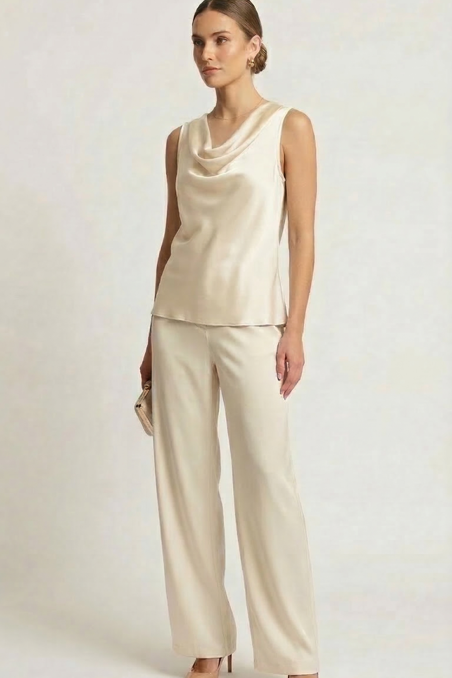 Top con scollo sceso ROMI2174 PANNA MARICLA 