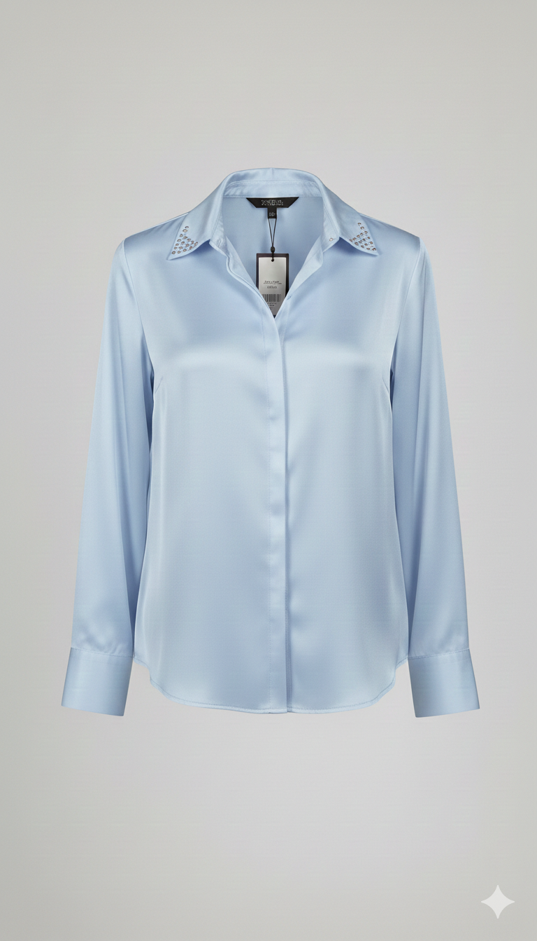 Camicia in Satin di raso luminous ROMI2752 POLVERE MARICLA 