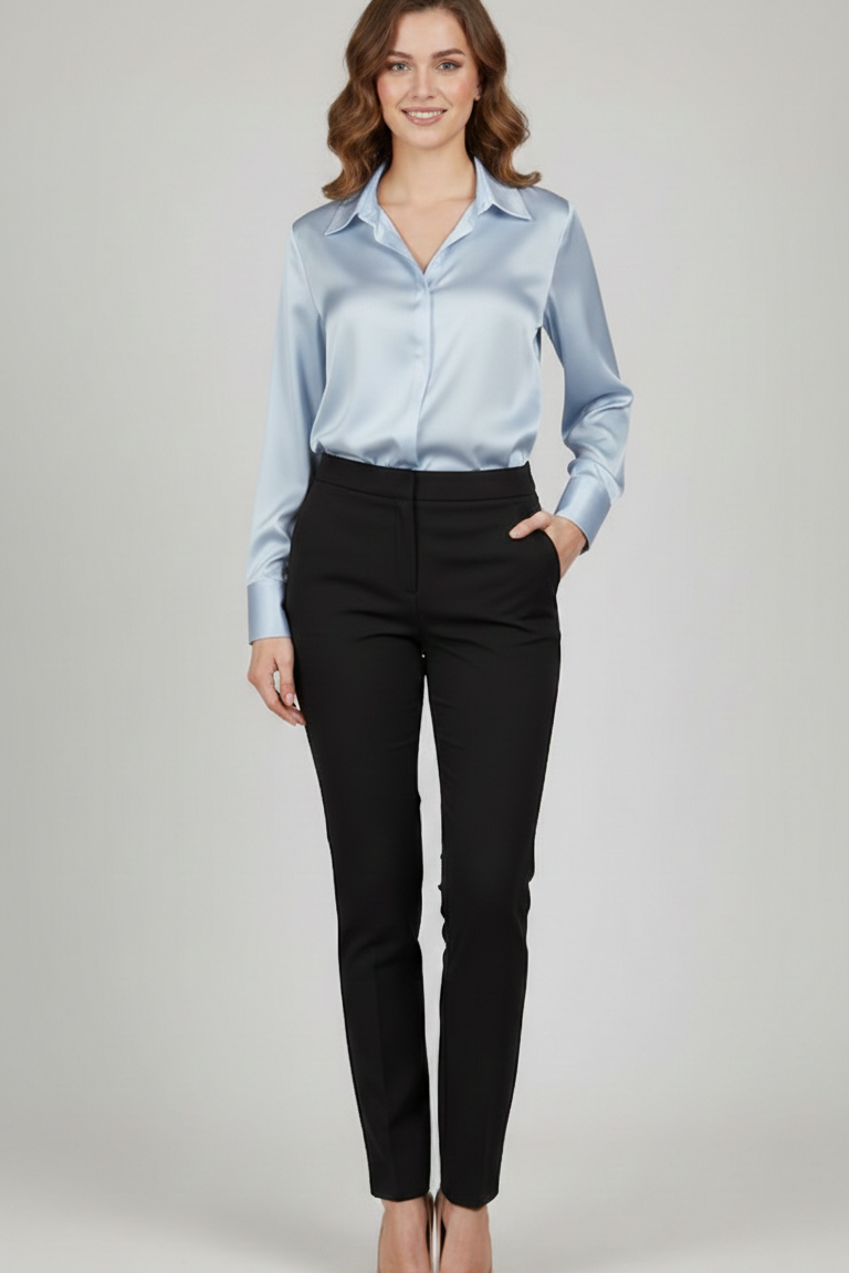 Camicia in Satin di raso luminous ROMI2752 POLVERE MARICLA 