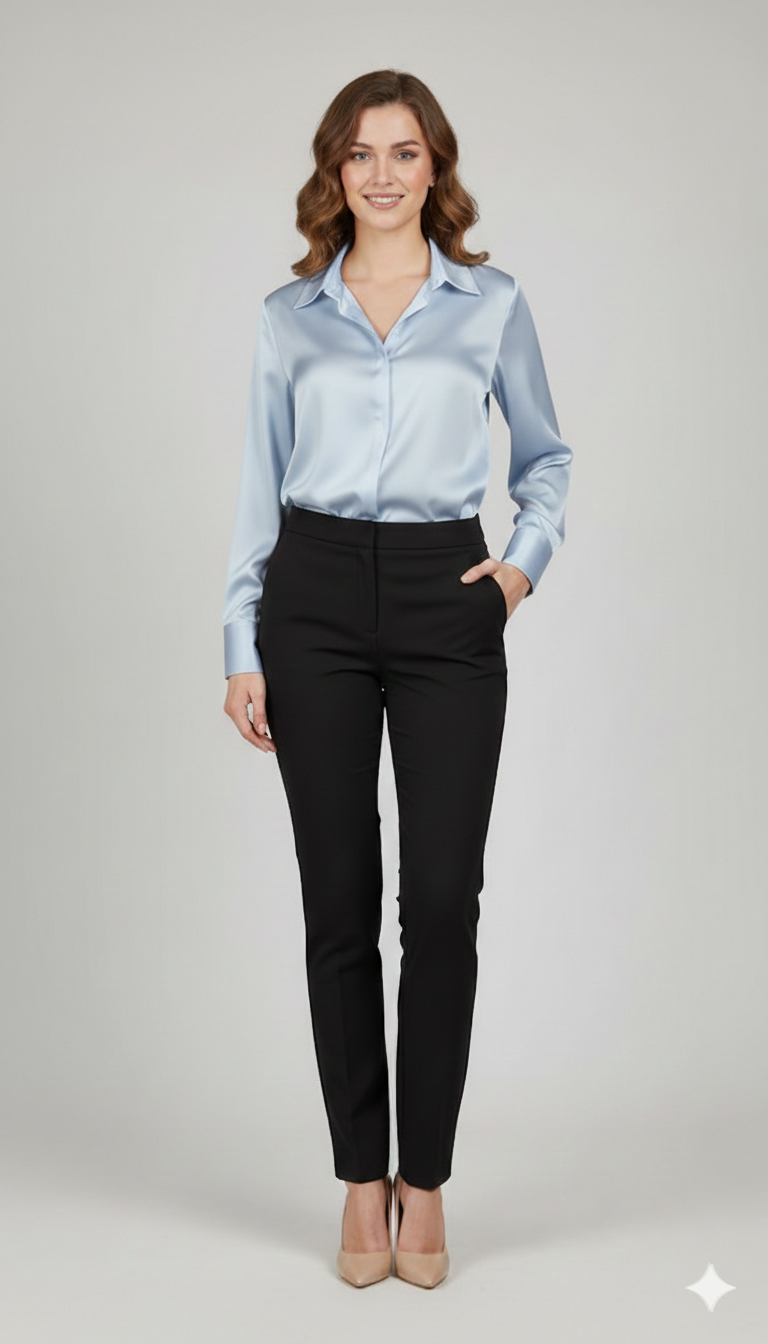Camicia in Satin di raso luminous ROMI2752 POLVERE MARICLA 