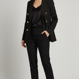 Giacca blazer tinta unita finto doppio petto ROMI4121 NERO MARICLA 