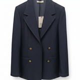 Giacca Blazer Doppiopetto in Denim Tech ROMI4163 BLU MARICLA 