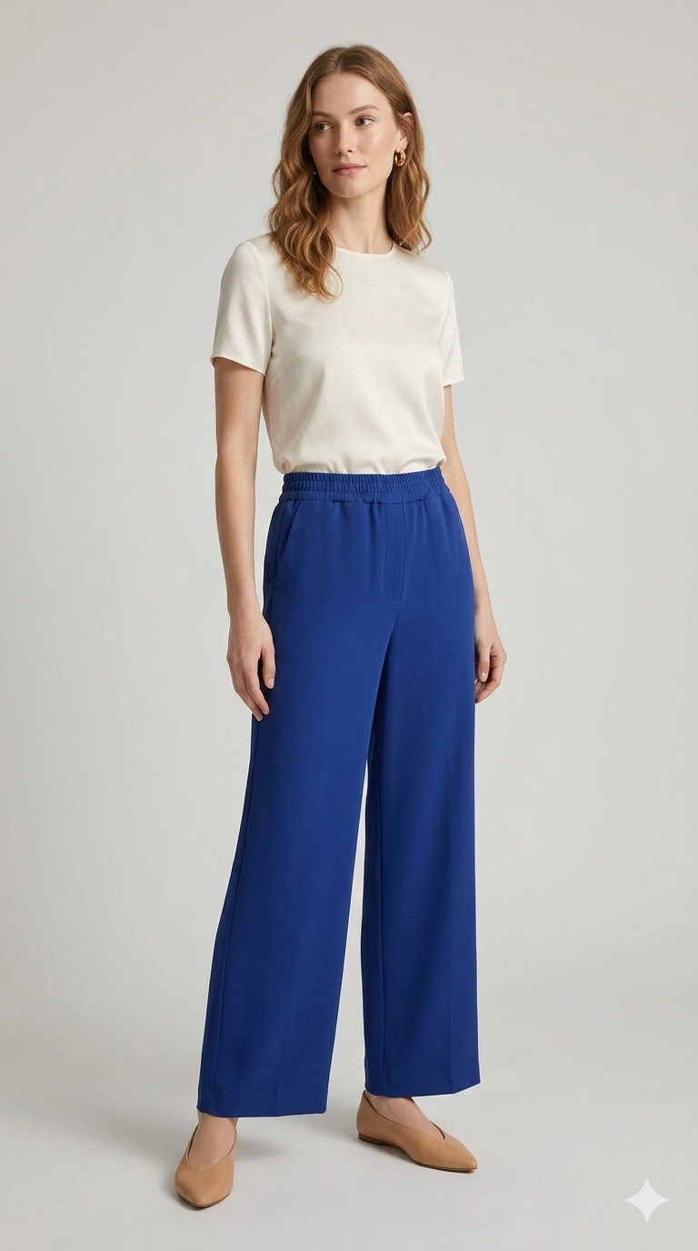 pantalone palazzo ROMI5426 ROYAL MARICLA 