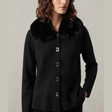 giacchetto con collo pelliccia CF26379 NERO CARLA FERRONI 