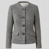 Giacca coreana strass spigata CF70463 NERO CARLA FERRONI 