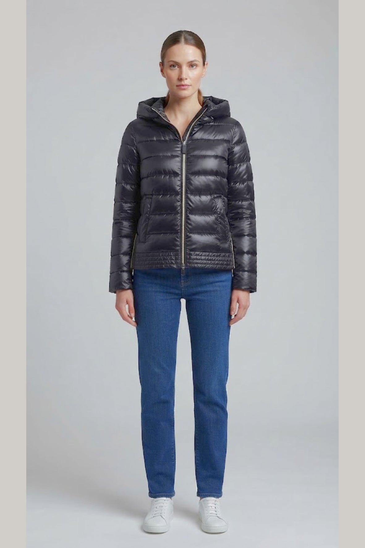 piumino doppia lunghezza con zip LIN3536 ONICE LINDAS 