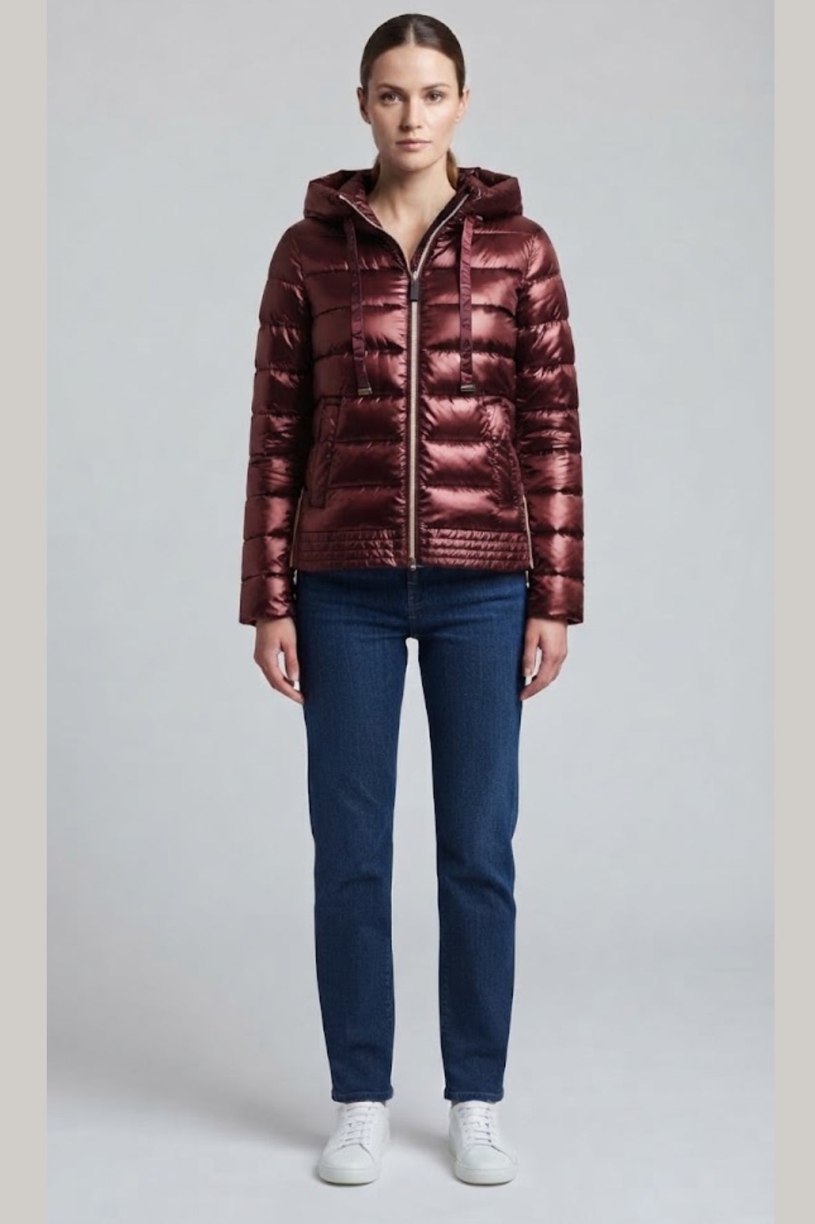 piumino doppia lunghezza con zip LIN3536 VINO LINDAS 