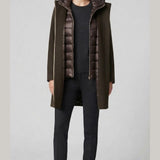 Giaccone panno e piumino LIN3553 MORO LINDAS 