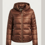 Piumino trapuntato con cappuccio LIN3554 MORO LINDAS 