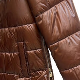 Piumino trapuntato con cappuccio LIN3554 MORO LINDAS 