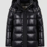 Piumino media lunghezza con fintone e cappuccio LIN3555 NERO LINDAS 