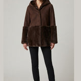 Cappotto Reversibile eecomontone con pelliccia LIN3558 MORO LINDAS 