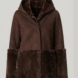 Cappotto Reversibile eecomontone con pelliccia LIN3558 MORO LINDAS 