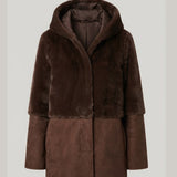 Cappotto Reversibile eecomontone con pelliccia LIN3558 MORO LINDAS 