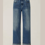 Pantalone jeans sabbiato con piegone LIN603 DENIM LINDAS 