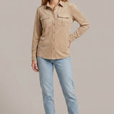 Camicia in dainetto con tasche LIN637 BEIGE LINDAS 