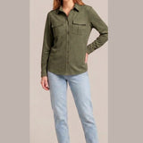 Camicia in dainetto con tasche LIN637 MILITARE LINDAS 