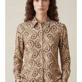 Camicia fantasia cachemire damasco LIN647 BEIGE LINDAS 