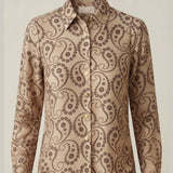 Camicia fantasia cachemire damasco LIN647 BEIGE LINDAS 