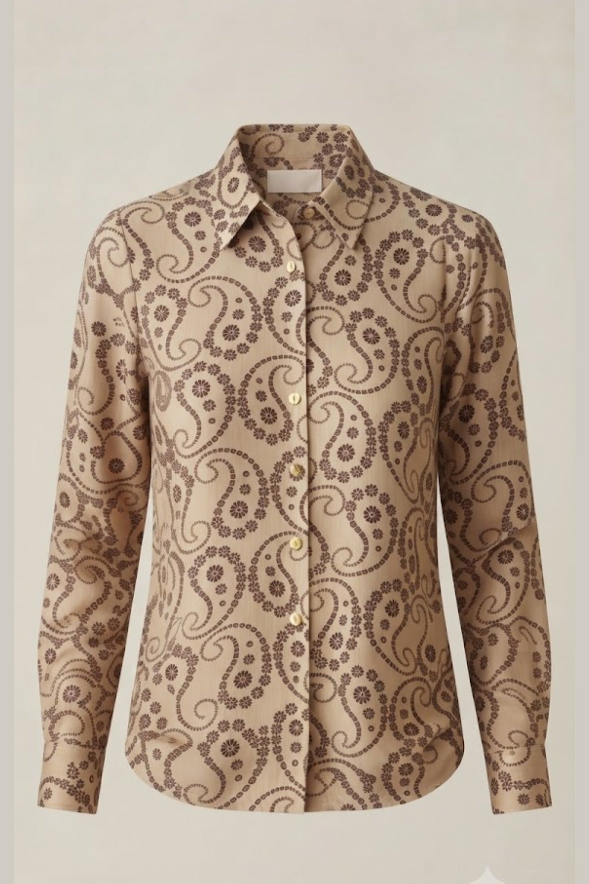 Camicia fantasia cachemire damasco LIN647 BEIGE LINDAS 