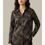 Camicia fantasia cachemire damasco LIN647 NERO LINDAS 