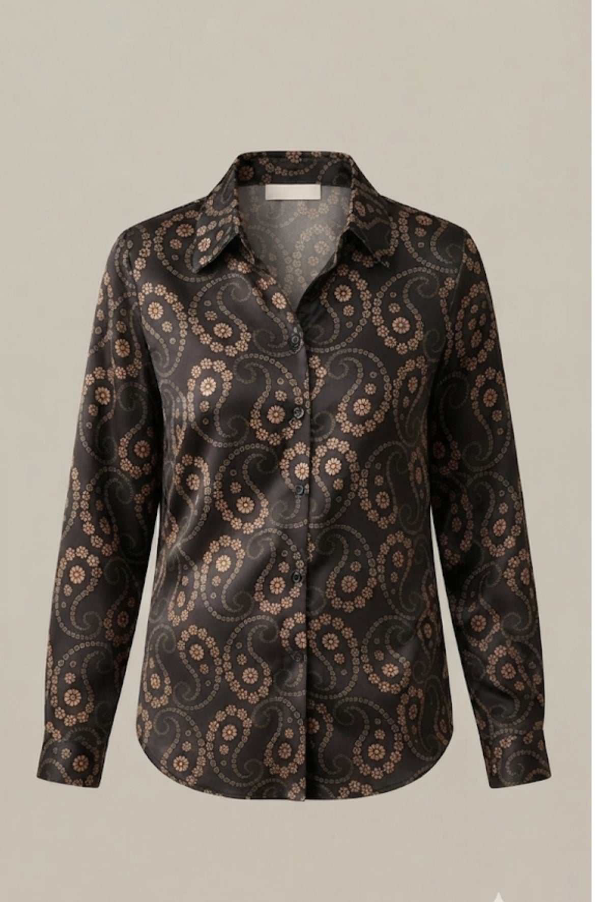 Camicia fantasia cachemire damasco LIN647 NERO LINDAS 