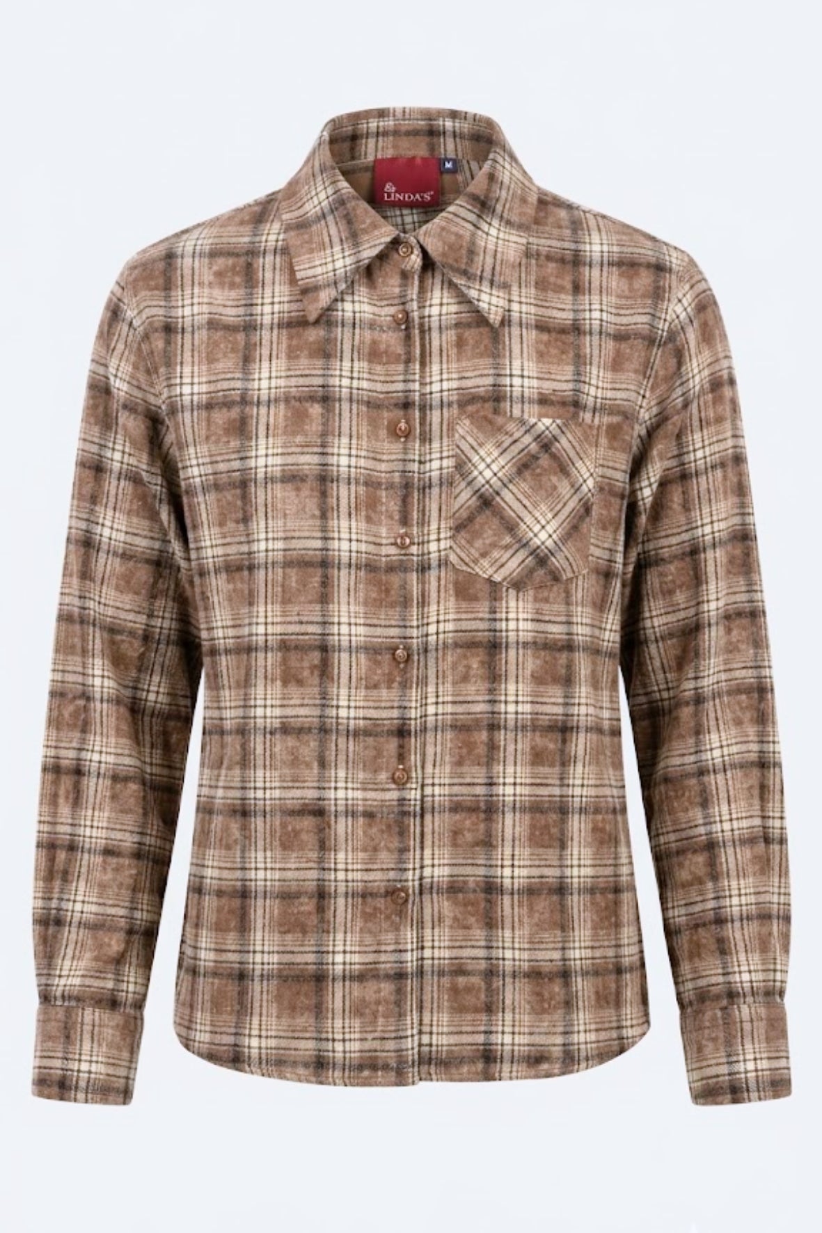 camicia quadroni LIN649 BEIGE LINDAS 
