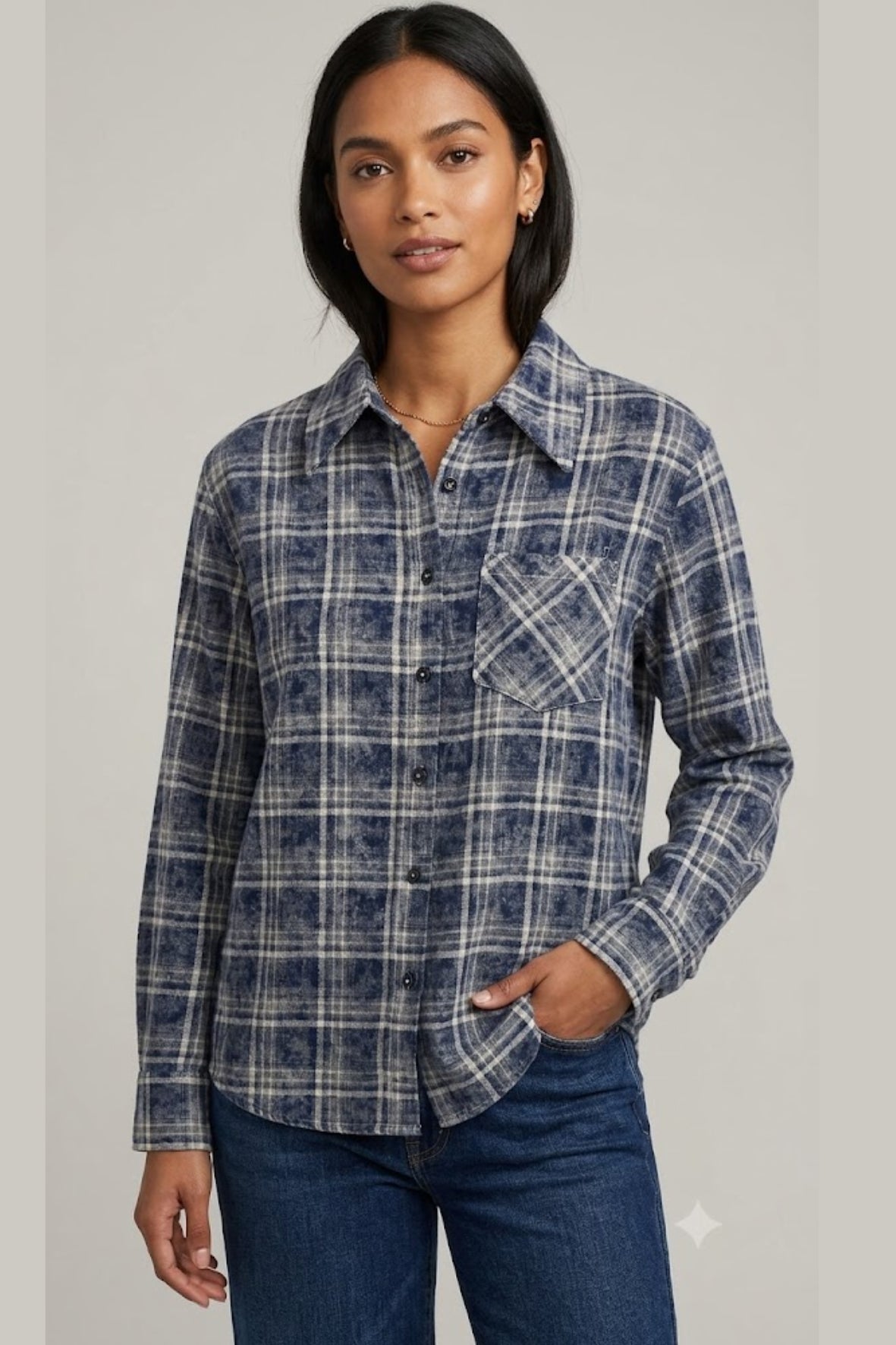camicia quadroni LIN649 BLU LINDAS 