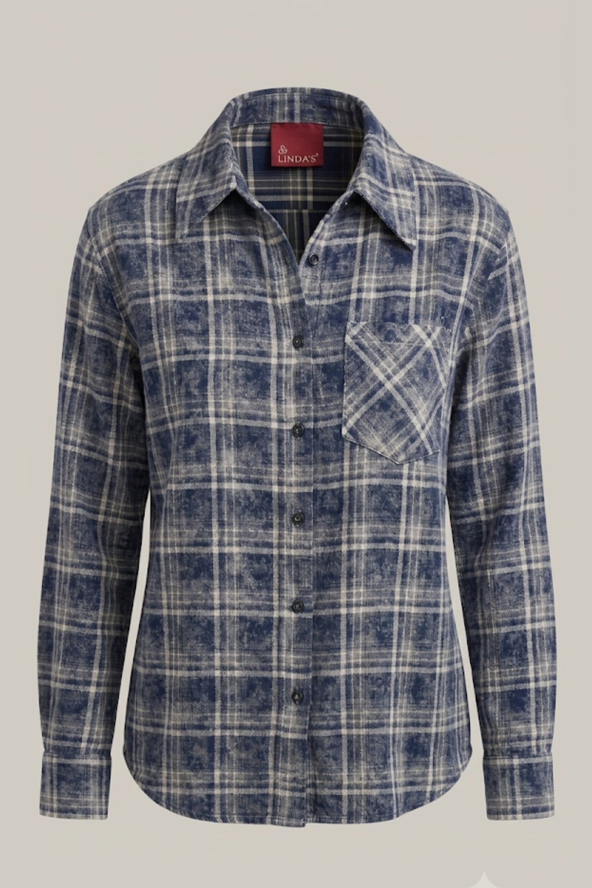 camicia quadroni LIN649 BLU LINDAS 