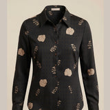 Camicia fantasia geometrica LIN650 NERO LINDAS 