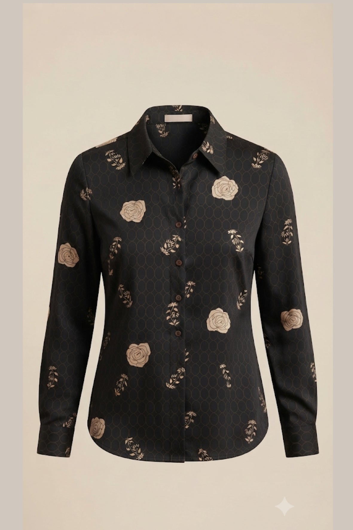 Camicia fantasia geometrica LIN650 NERO LINDAS 