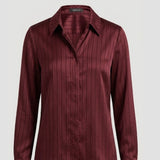 camicia rigata devorè LIN654 BURGUNDI LINDAS 