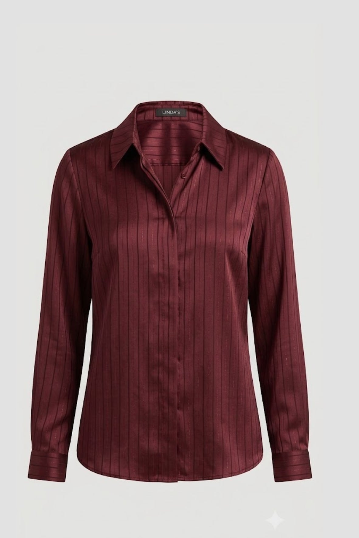 camicia rigata devorè LIN654 BURGUNDI LINDAS 