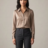 camicia rigata devorè LIN654 NOCCIOLA LINDAS 