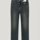Pantlaone jeans sabbiato largo LIN664 VERDE LINDAS 
