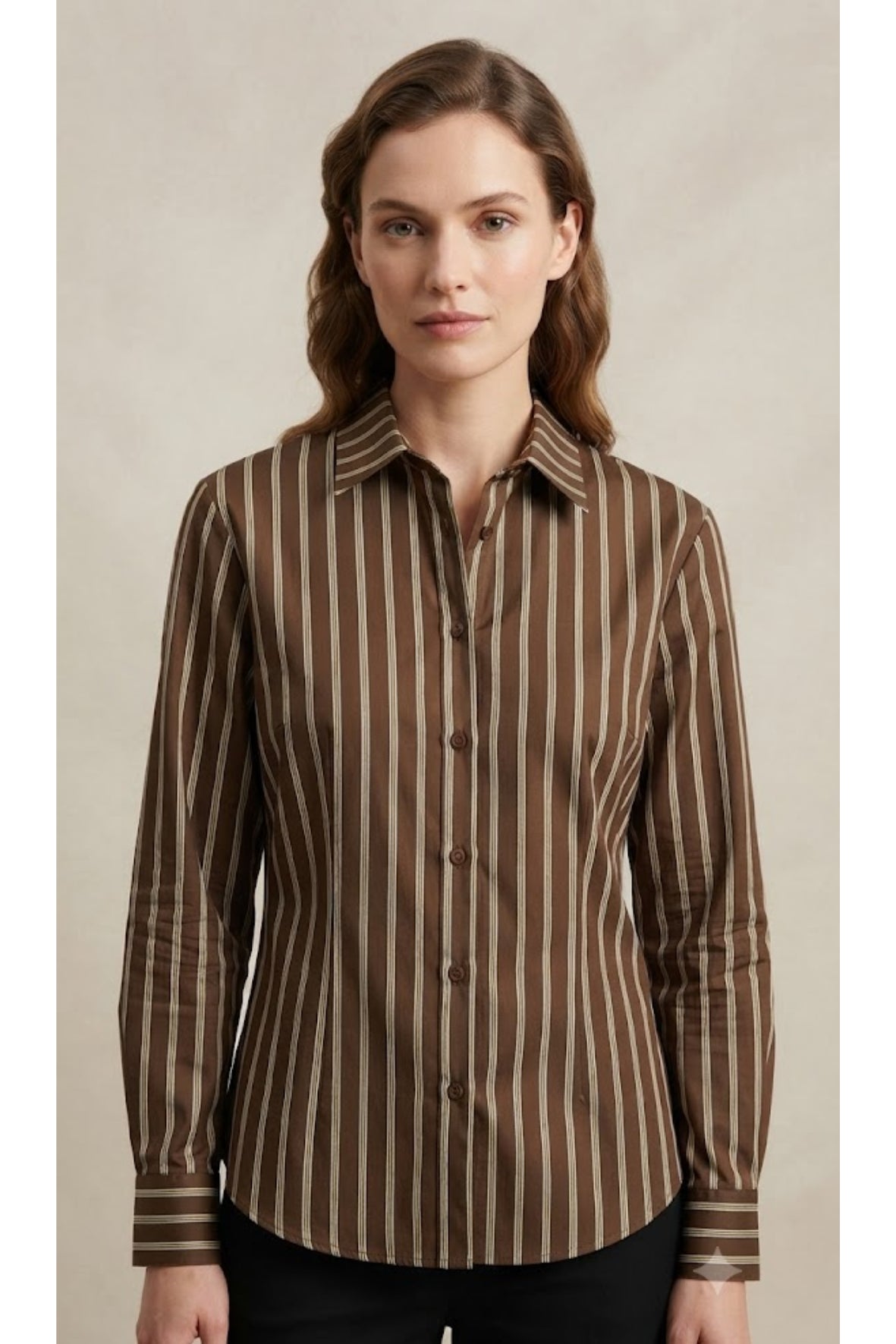 camicia righe LIN693 MORO LINDAS 