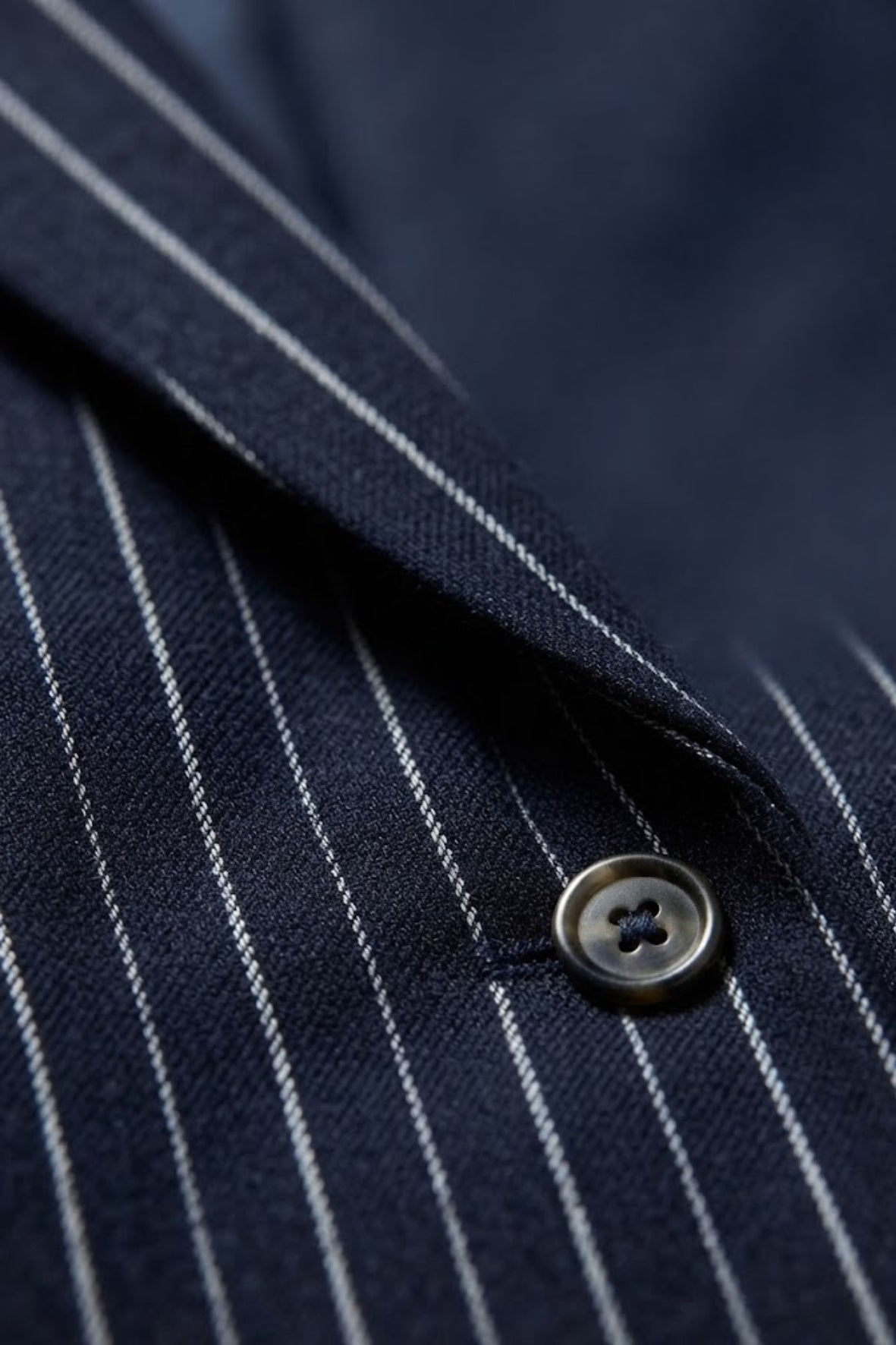 tailleur gessato asimmetrico AD00738 BLU MARICLA 